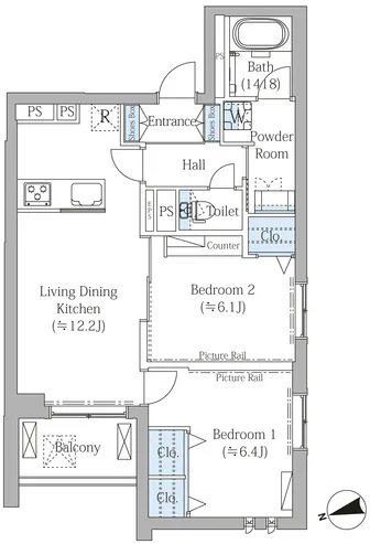 The Place Nakano Momozono - Floor Plan - ["White", "Diagram", "Plan"]