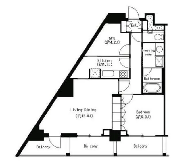 Park Cube Meguro Tower - Floor Plan - ["Floor plan", "Diagram", "Text"]