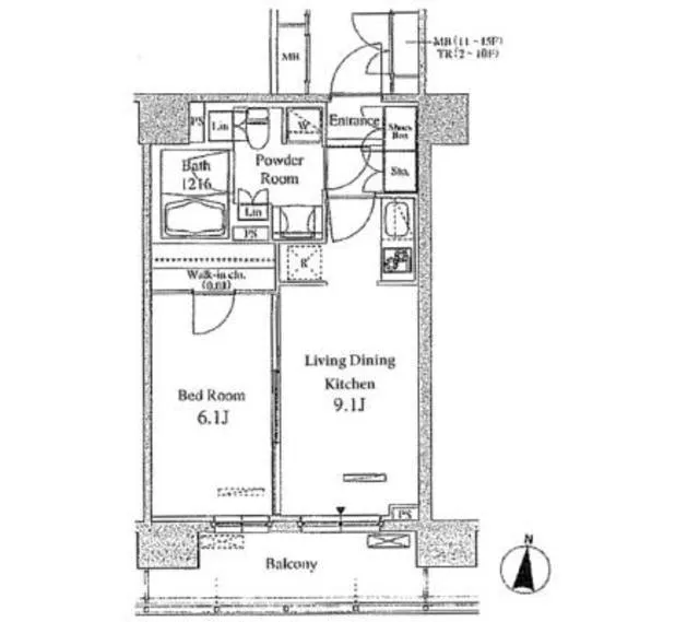 Park Axis Toyocho - Floor Plan - ["Schematic", "Rectangle", "Font"]