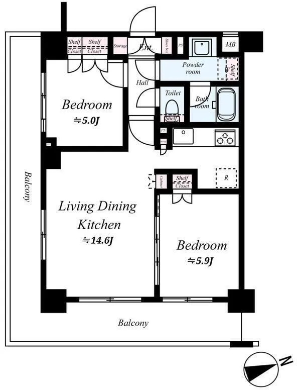 Fusion Akabane East - Floor Plan - ["White", "Plan", "Diagram"]