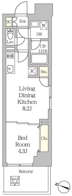 MFPR Court Nihonbashi Ningyocho - Floor Plan - []