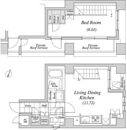 Residia Kanda - Floor Plan - ["Diagram", "Plan", "Technical drawing"]