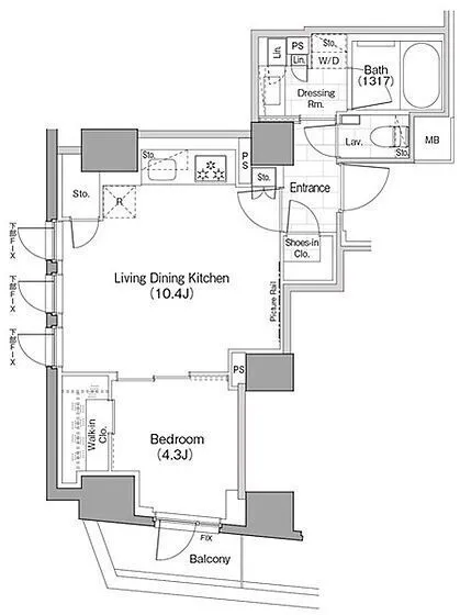 The Park Habio Shinjuku - Floor Plan - ["Plan", "Diagram", "Floor plan"]