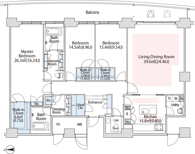 La Tour Shiodome - Floor Plan - ["Diagram", "Plan", "Technical drawing"]