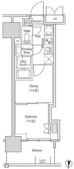 Brookside Residence Kiba - Floor Plan - []