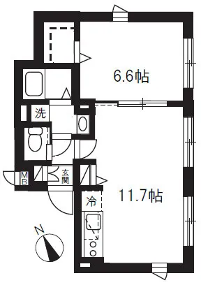 El Faro Ikejiri - Floor Plan - ["Font", "Parallel", "Rectangle"]