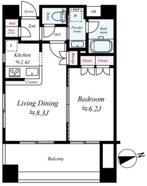Palace Studio Shinjuku Gyoen - Floor Plan - ["Floor plan", "Plan"]