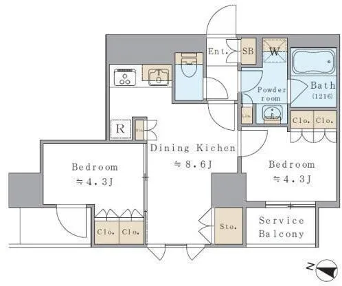 Brillia Ist Ryogoku - Floor Plan - ["White", "Diagram", "Floor plan"]