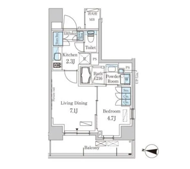 Park Axis Higashi Koenji - Floor Plan - ["Schematic", "Rectangle", "Parallel"]