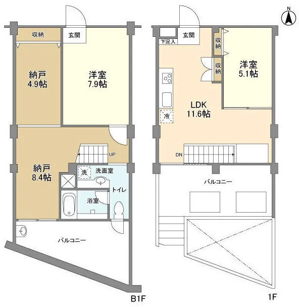 Motosumiyoshi Art Flats - Floor Plan - ["Plan", "Design", "Floor plan"]