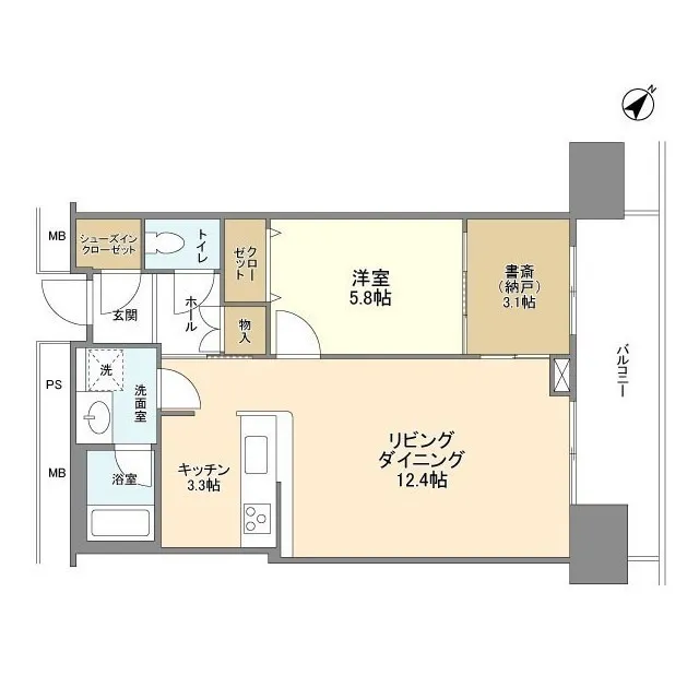 Rigare Nihonbashi Ningyocho - Floor Plan - ["Rectangle", "Parallel", "Font"]