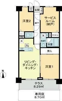 Lions Garden Senkawa - Floor Plan - ["Apartment", "Condominium", "Balcony"]