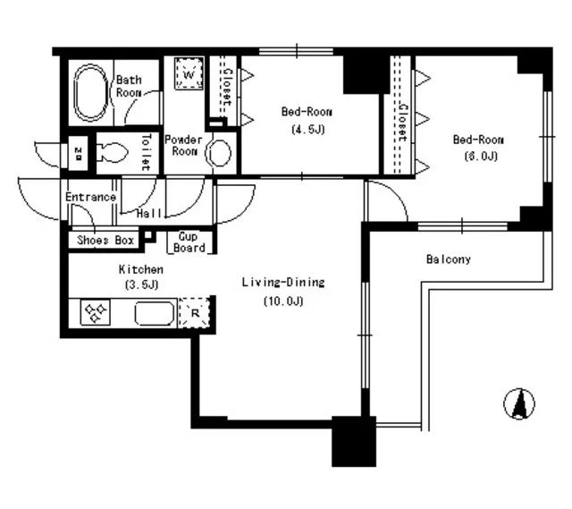 Park Cube Honjo Azumabashi - Floor Plan - ["Line", "Schematic", "Diagram"]