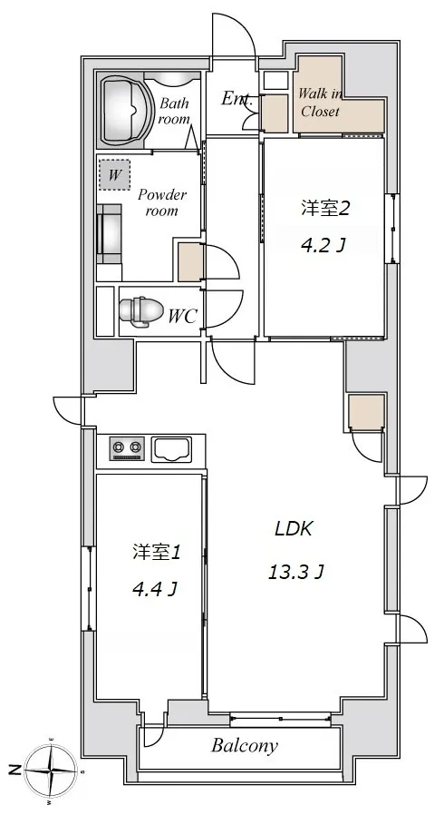 LiveFlat Kinshicho - Floor Plan - ["Product", "Rectangle", "Font"]