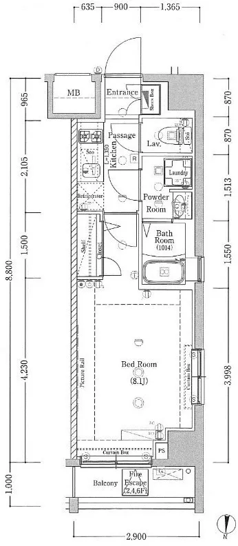 XEBEC Kameido - Floor Plan - ["White", "Diagram", "Plan"]