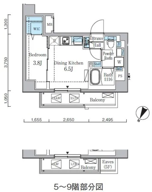 Prime Bliss Monzennakacho - Floor Plan - ["Schematic", "Rectangle", "Font"]