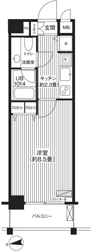 KJ Shinitabashi - Floor Plan - ["Apartment", "Home Door", "Tile Flooring"]