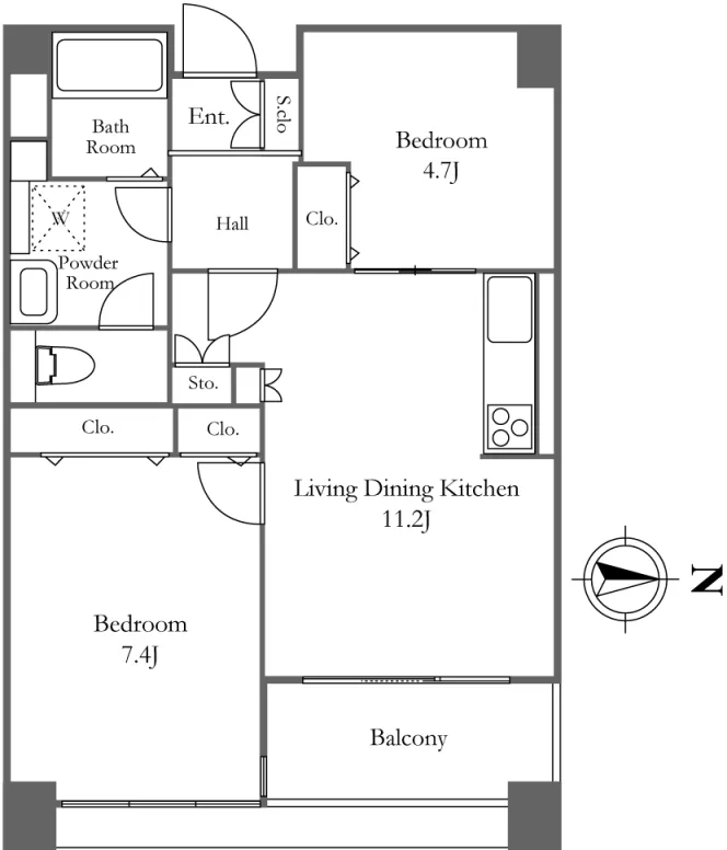 River City 21 East Towers II - Floor Plan - ["White", "Diagram", "Design"]