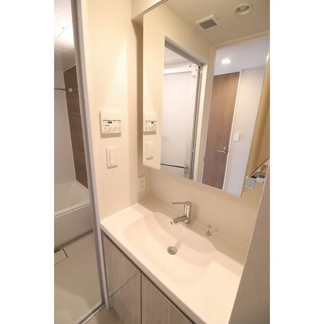 Laxrass Iwata - Interior - ["Mirror", "Tap", "Bathroom sink"]
