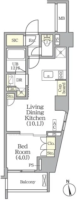 Urban Core Hatanodai - Floor Plan - []