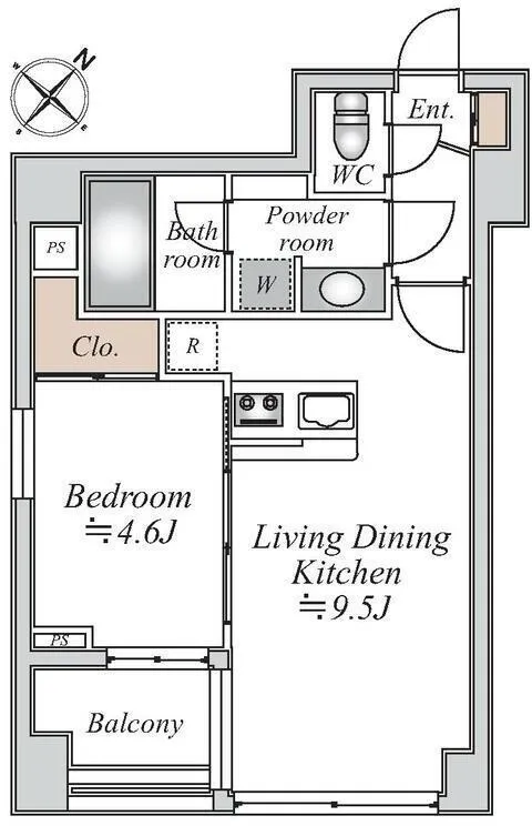 Central Crib Roppongi II - Floor Plan - ["White", "Diagram", "Plan"]