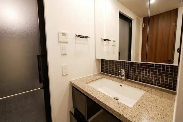 Comforia Shinjuku East Side Tower - Interior - ["Mirror", "Sink", "Tap"]