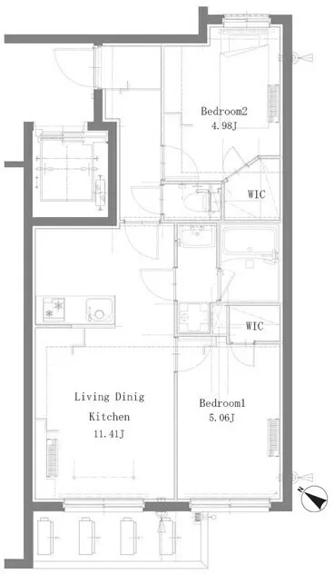 Pro Style Wealth Kameido Suijin - Floor Plan - ["White", "Plan", "Diagram"]
