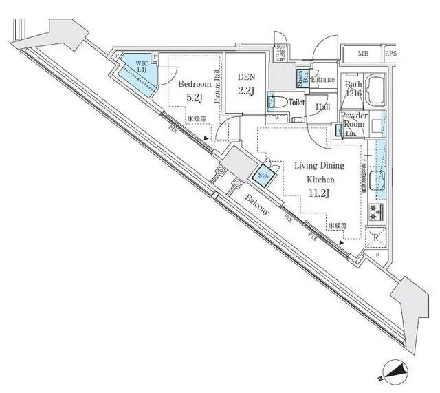 The Parkhouse Togoshi Park Tower - Floor Plan - ["Map", "Parallel", "Slope"]