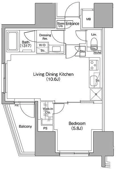 The Park Habio Hongo Kikuzaka - Floor Plan - ["White", "Plan", "Diagram"]