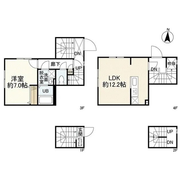 Well Square Ism Yotsuya Okyomachi - Floor Plan - ["Floor plan", "Text", "Diagram"]