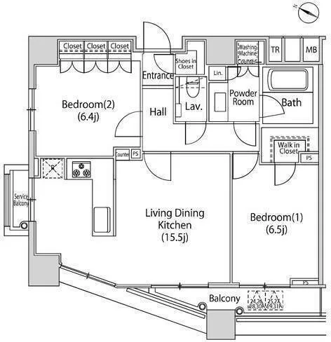 First Real Tower Shinjuku - Floor Plan - ["White", "Plan", "Diagram"]