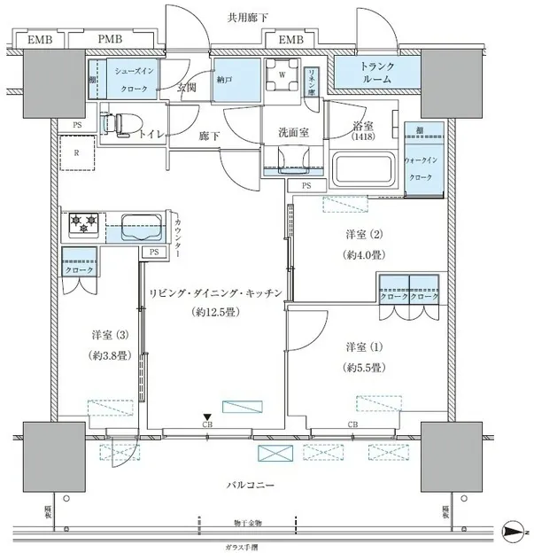 Park Axis Nishi-Ojima Comfort Square - Floor Plan - ["White", "Diagram", "Plan"]