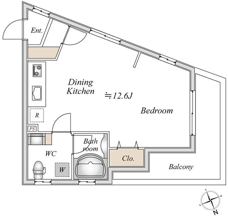 Due Asagaya - Floor Plan - ["White", "Plan", "Diagram"]