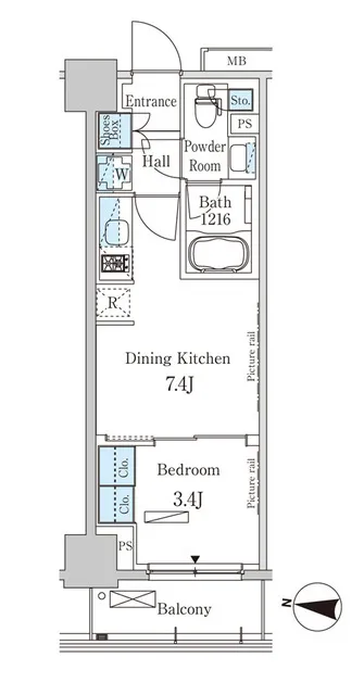Park Axis Kiba Canal West - Floor Plan - ["Floor plan", "Text", "Plan"]