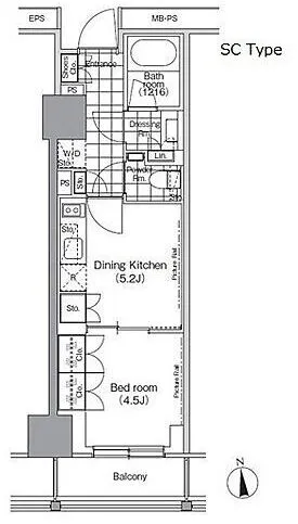 Park Habio Monzen-Nakacho - Floor Plan - []