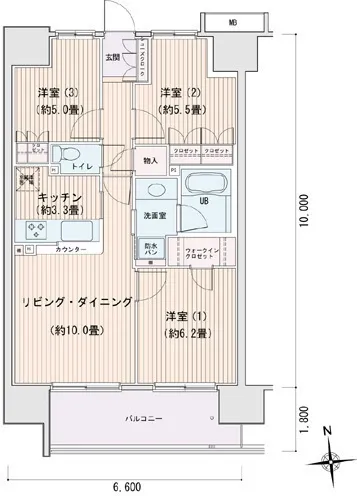 Esty Maison Toyosu Residence - Floor Plan - ["Floor", "Wood flooring", "Hardwood"]
