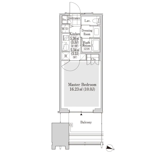 La Tour Shinjuku Annex - Floor Plan - ["Rectangle", "Parallel", "Font"]