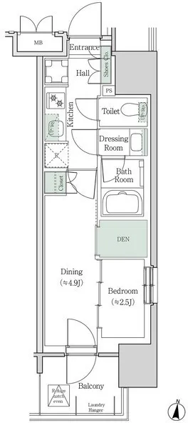 Brookside Residence Kiba - Floor Plan - []