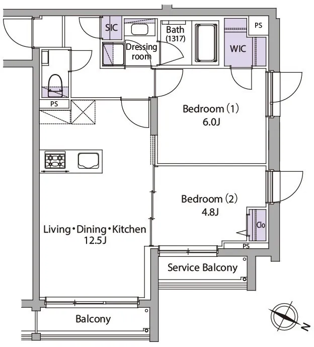 Ipse Yoyogi Uehara Hills - Floor Plan - ["White", "Plan", "Diagram"]