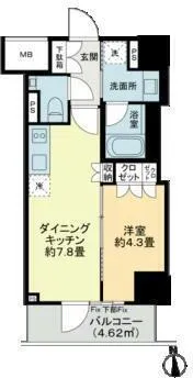 Brun Pilier Nihonbashi - Floor Plan - ["Tile Flooring"]