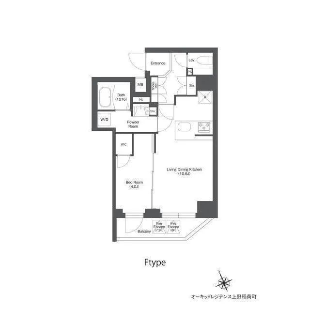 Orchid Residence Ueno Inaricho - Floor Plan - ["Text", "White", "Plan"]