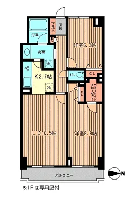 First Village Shirokanedai - Floor Plan - ["Rectangle", "Font", "Parallel"]