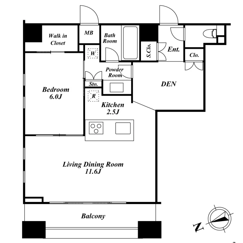 KDX Residence Togoshi - Floor Plan - ["Rectangle", "Schematic", "Font"]