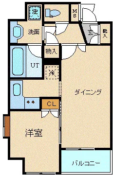 Palace Studio Shibuya Station Front - Floor Plan - ["Apartment", "Tile Flooring", "Geraniums"]