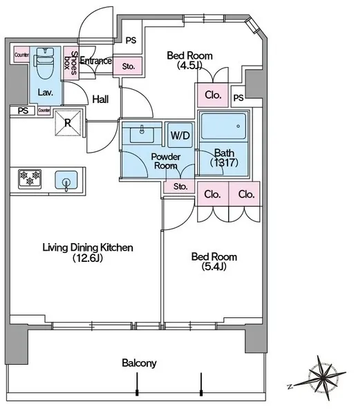 Comforia Higashi Shinjuku Station Front - Floor Plan - ["White", "Plan", "Diagram"]