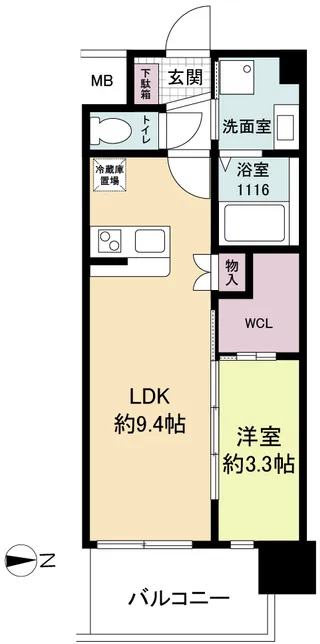 Serenite Esaka Miracle - Floor Plan - ["Apartment", "Tile Flooring"]