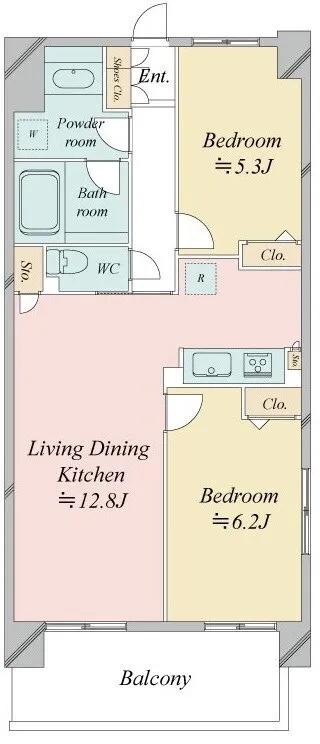 Residia Minamisenju - Floor Plan - ["Floor plan", "Technical drawing", "Plan"]