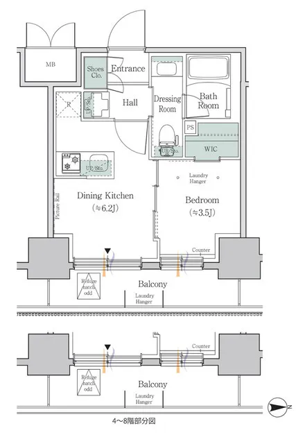 One Roof Residence Itabashi Oyama - Floor Plan - ["Product", "Rectangle", "Schematic"]