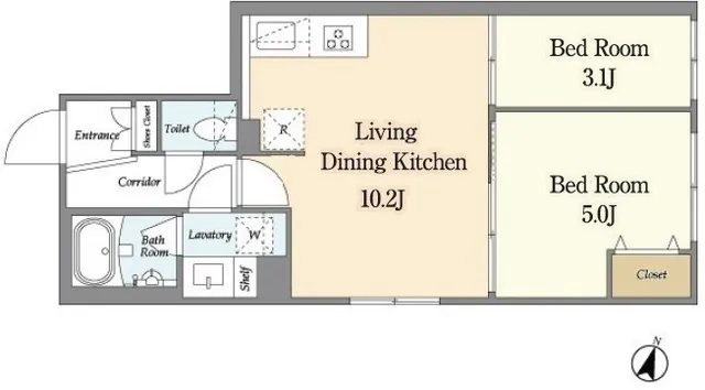 MFPR Court Minami Otsuka - Floor Plan - ["White", "Floor plan"]