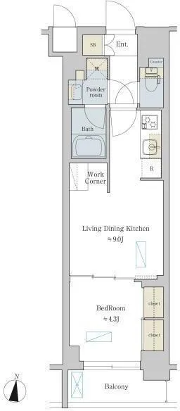 Brillia Ist Shibuya Honmachi - Floor Plan - []